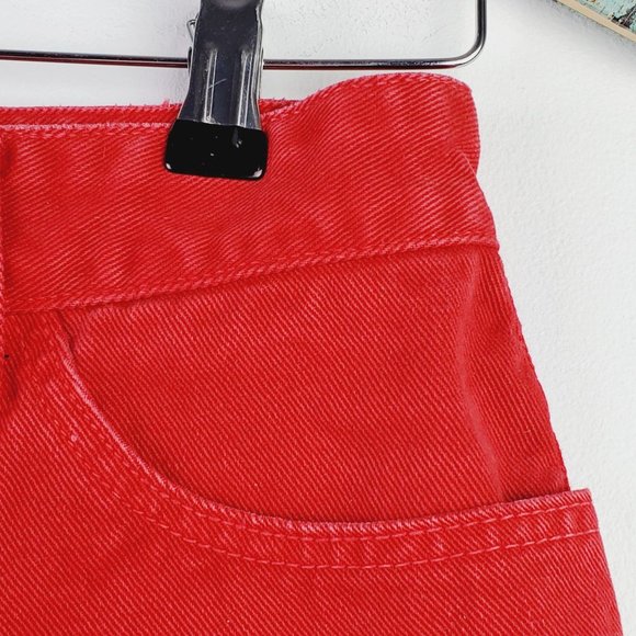 Vtg 90's Georges Marciano X Guess High Waisted Red Zipper Ankle Tapered Jeans 29 - Picture 7 of 11